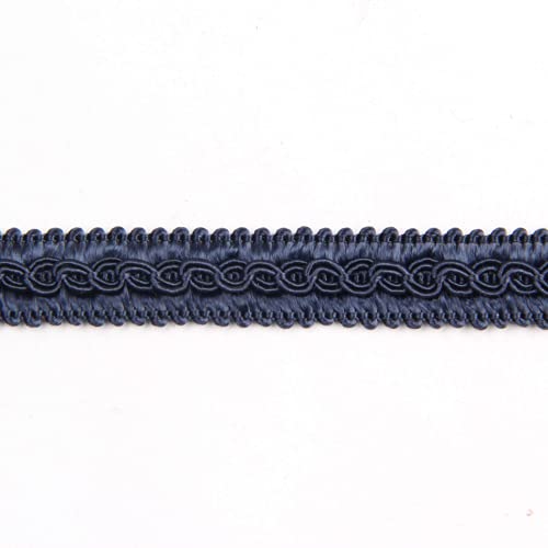Fenghuangwu - Trenza de 13 yardas hecha a mano para decoración de bricolaje (azul marino)